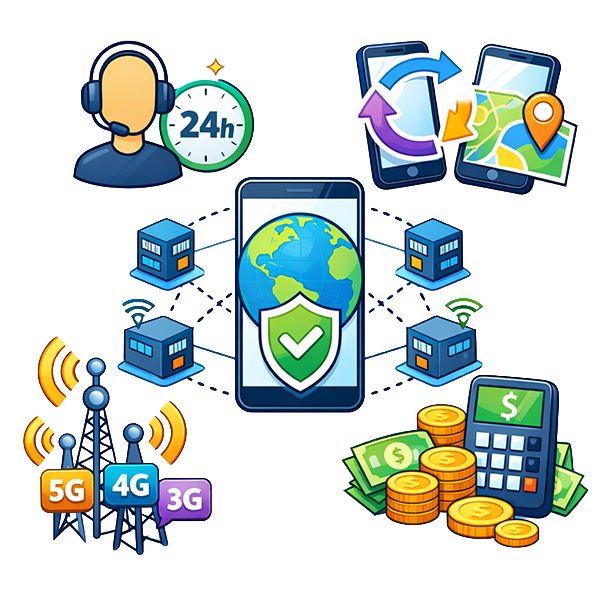 High-speed mobile proxy with 5G, 4G, 3G, and LTE connectivity