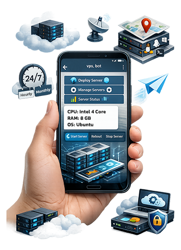 Telegram cloud server bot interface for deploying and managing cloud servers instantly