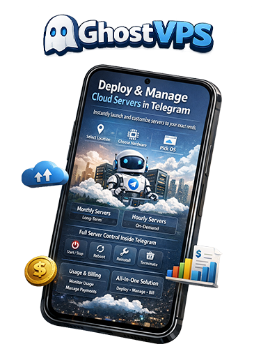 Fully managed cloud servers inside Telegram without control panels or dashboards