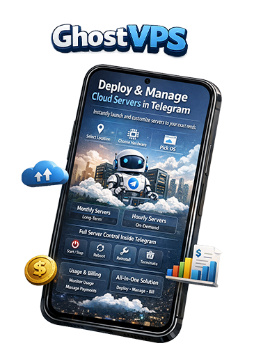 Fully managed cloud servers inside Telegram without control panels or dashboards